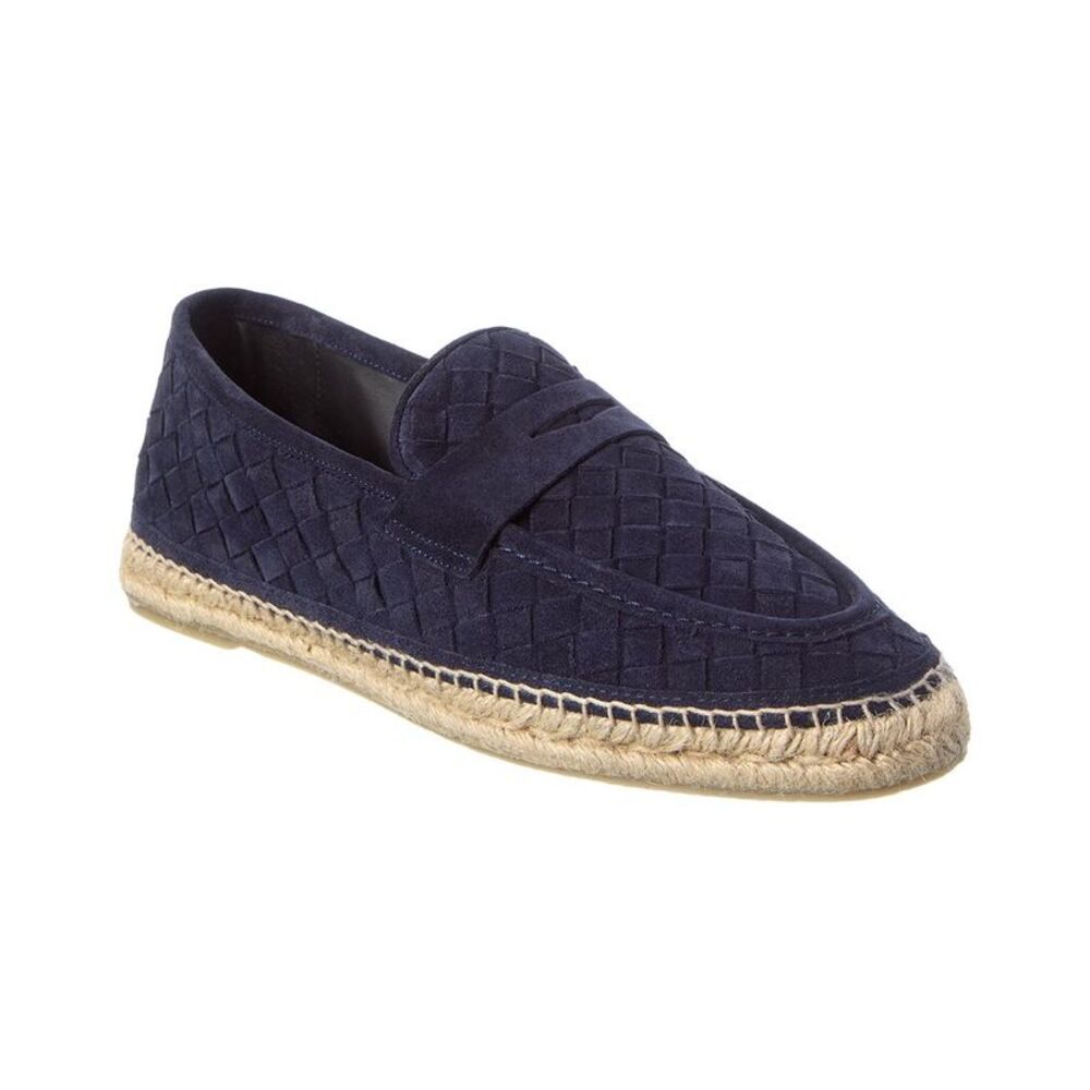 Castañer Nilo Woven Suede Loafer, Blue